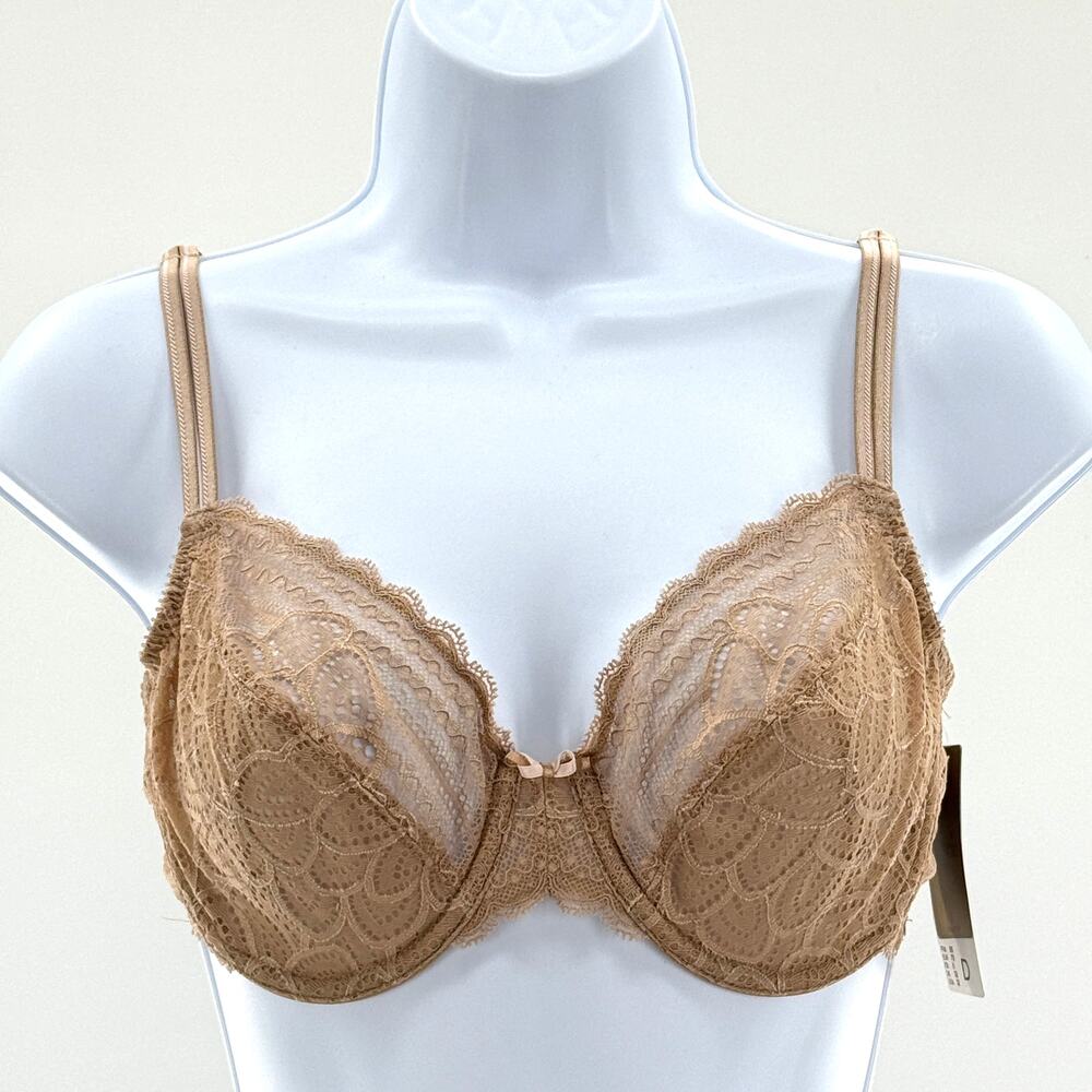 New! Chantelle 1741 Perfe Beige Lace 32 D Bra MSRP $78 EU SZ 70 UK 32